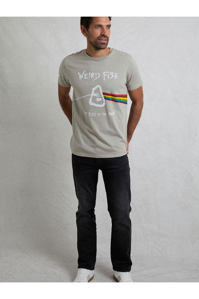 Carp Side Front Print Artist T-Shirt, Alternate, color, Limestone