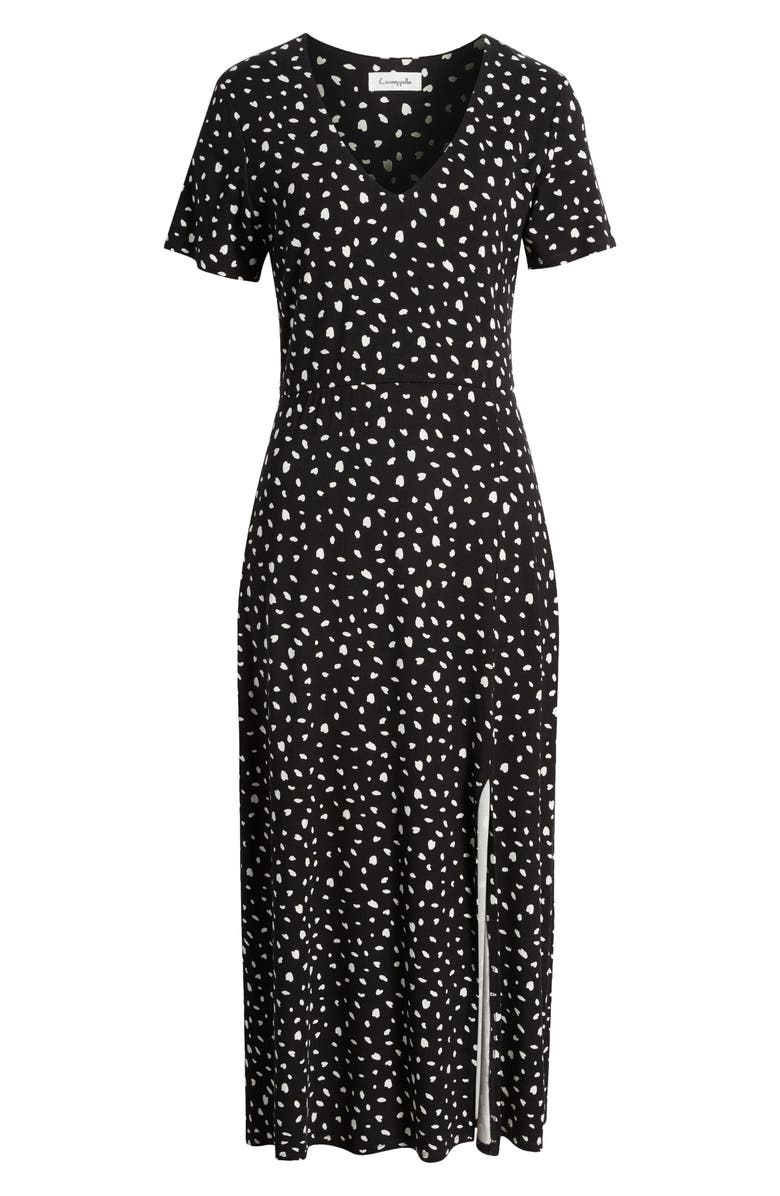 Loveappella Print Maxi Dress, Alternate, color, Black/ Nat