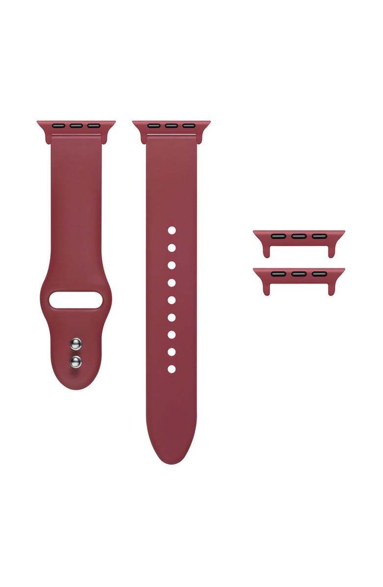 Posh Tech Silicone Band for Apple Watch, Alternate, color, Cranberry Juice