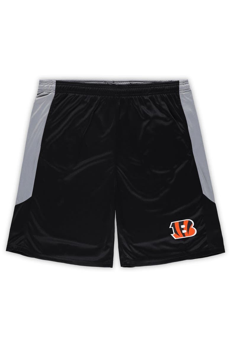 Men's Fanatics Branded Black Cincinnati Bengals Big & Tall Team Logo Shorts, Alternate, color, Black