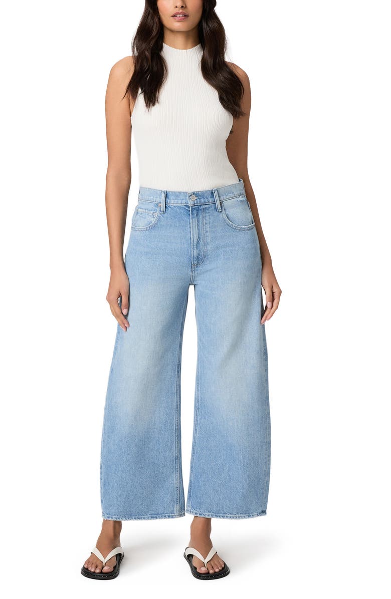 PAIGE Arella High Waist Wide Leg Ankle Jeans, Alternate, color, Fauve