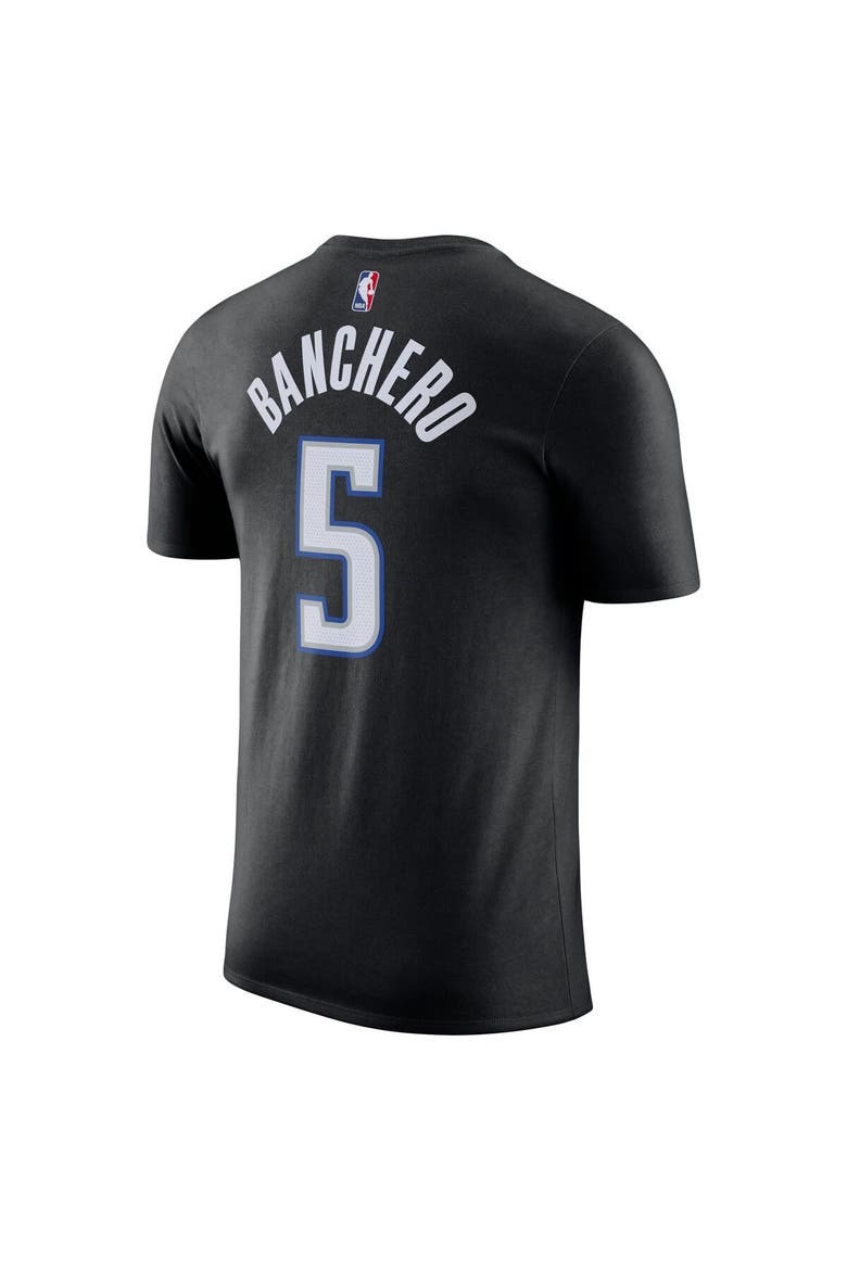 Men's Nike Paolo Banchero Black Orlando Magic Icon 2022/23 Name & Number T-Shirt, Alternate, color, Black