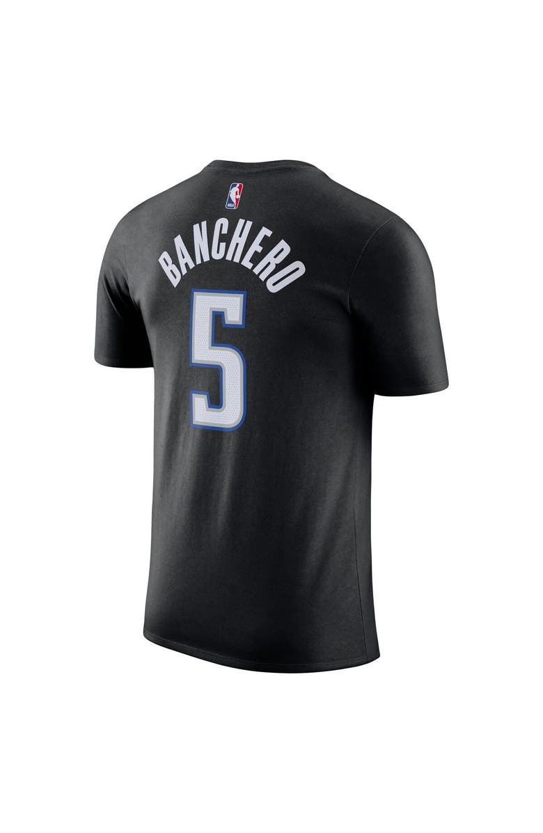 Nike Men's Nike Paolo Banchero Black Orlando Magic Icon 2022/23 Name & Number T-Shirt, Alternate, color, Black
