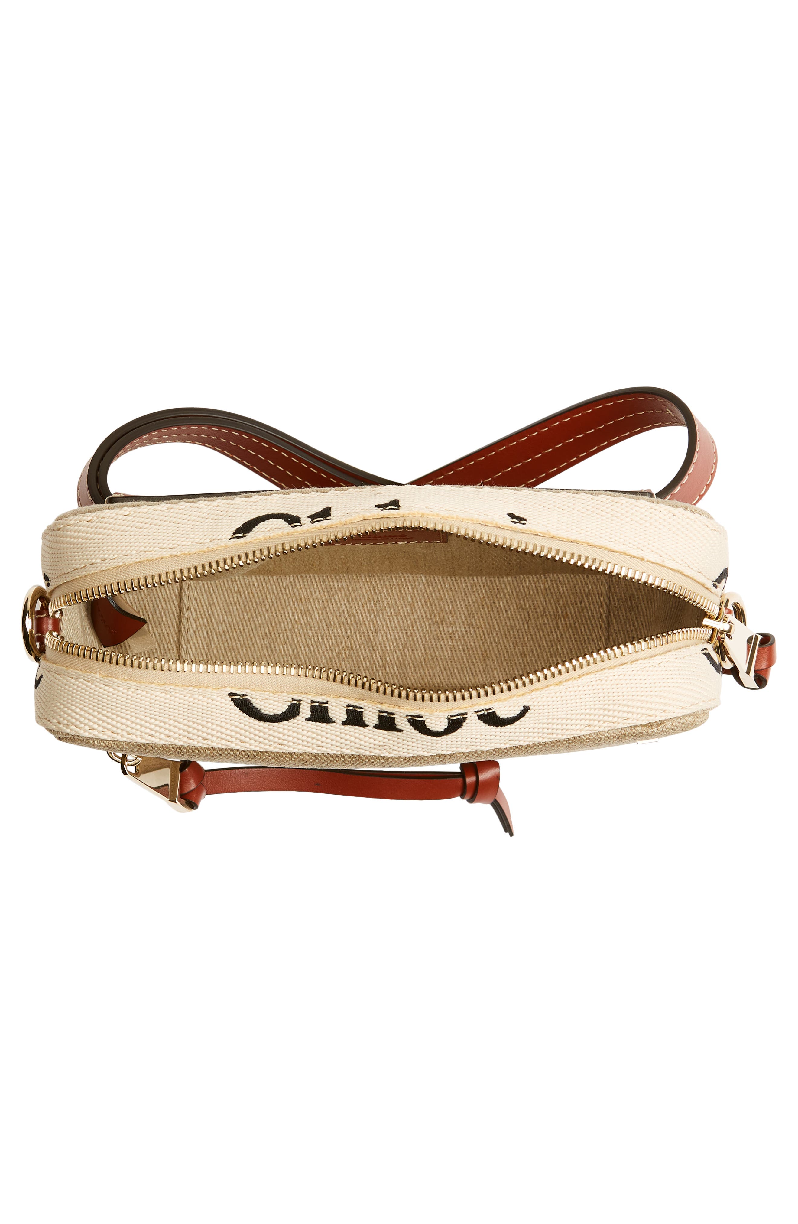 Chloé Woody Linen Canvas Belt Bag, Alternate, color, 