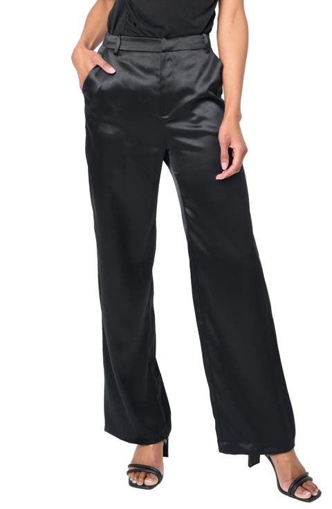 Lindsey Wide Leg Satin Pants