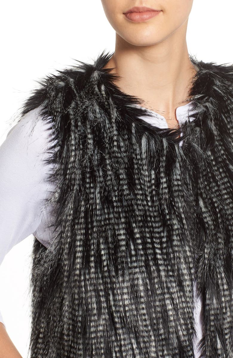 Parkhurst Two-Tone Faux Fur Vest, Alternate, color, 