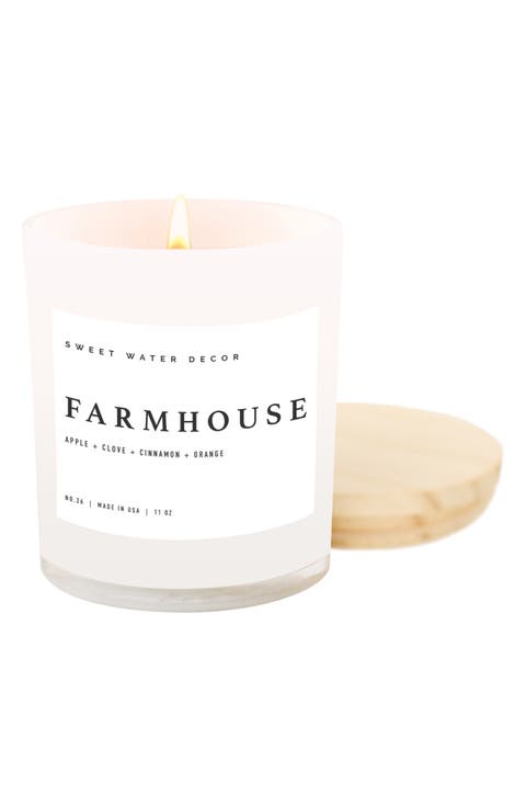 Farmhouse 11 oz. White Jar Candle