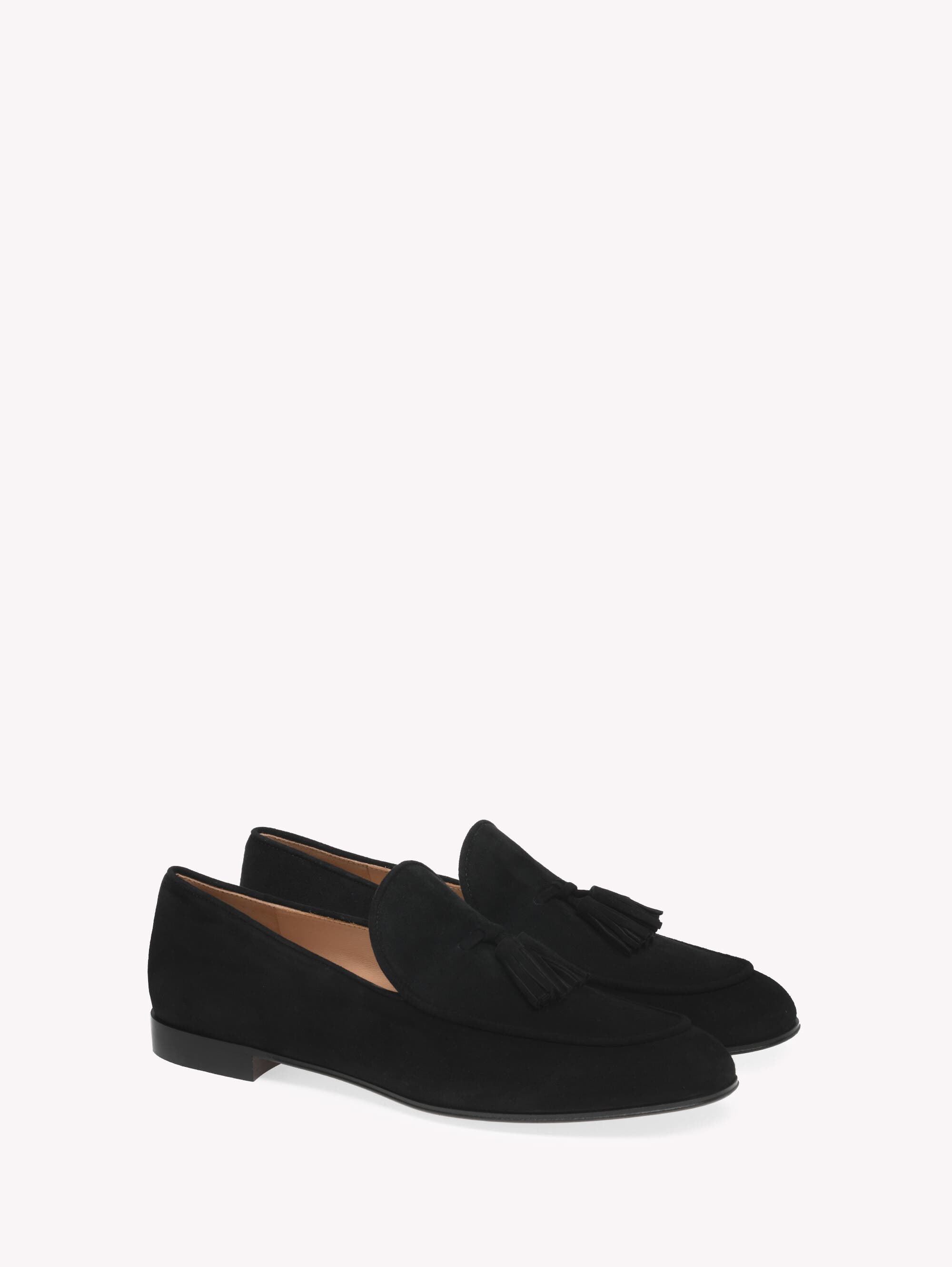 Gianvito Rossi Vittoria Mocassin, Alternate, color, Black Suede