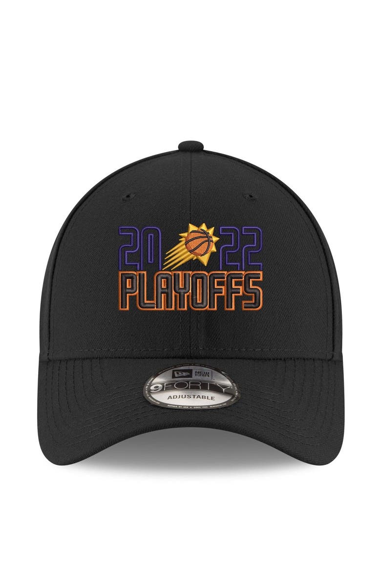 New Era Men's New Era Black Phoenix Suns 2022 NBA Playoffs Bubble Letter 9FORTY Adjustable Hat, Alternate, color, 