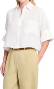 TWP Next Ex Crop Linen Button-Up Shirt