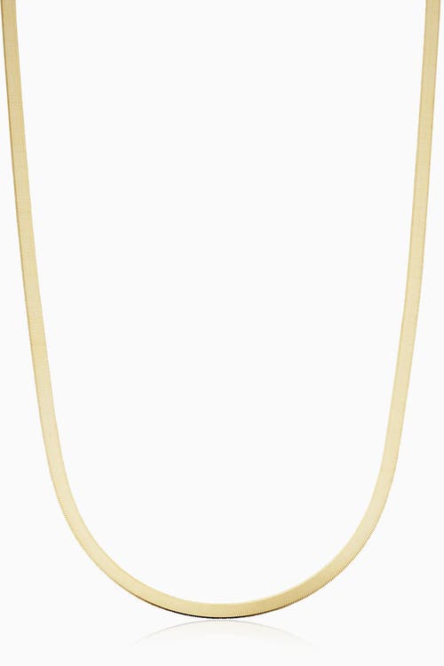 Oradina 10k Gold Park Avenue Bold Herringbone Necklace In Yellow Gold