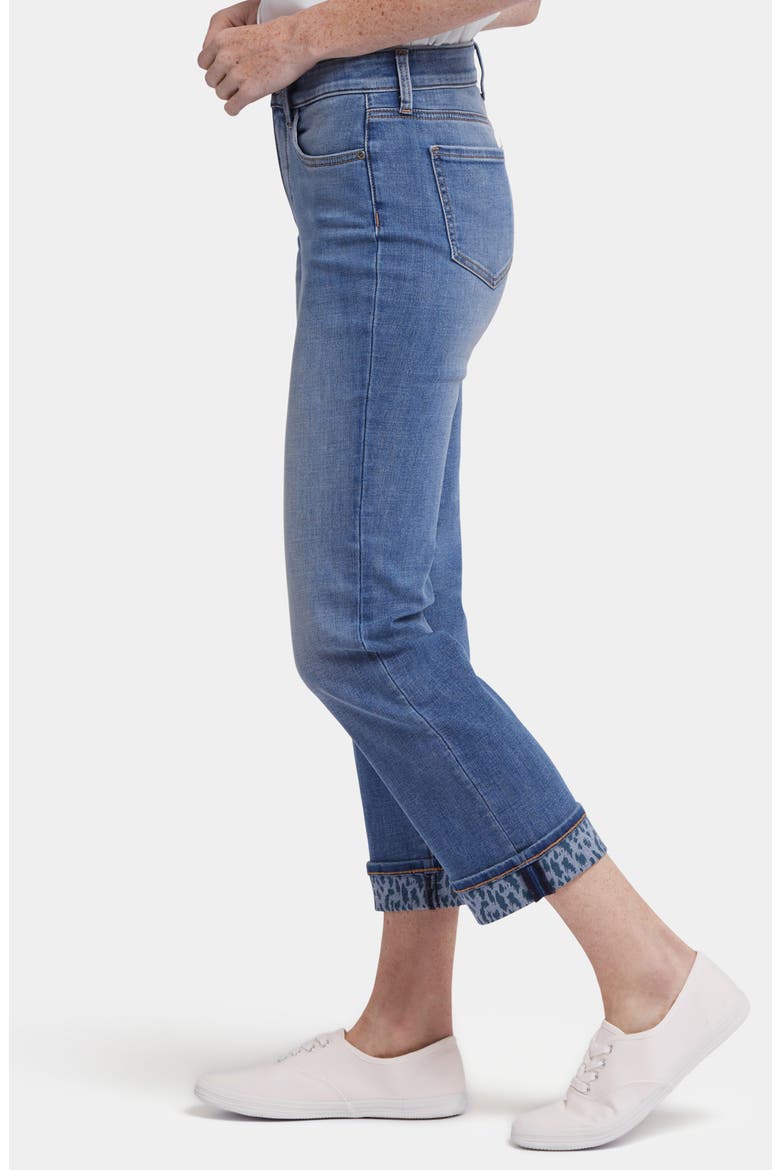 Marilyn High Waist Printed Cuff Ankle Jeans, Alternate, color, BARCELONA BREEZE