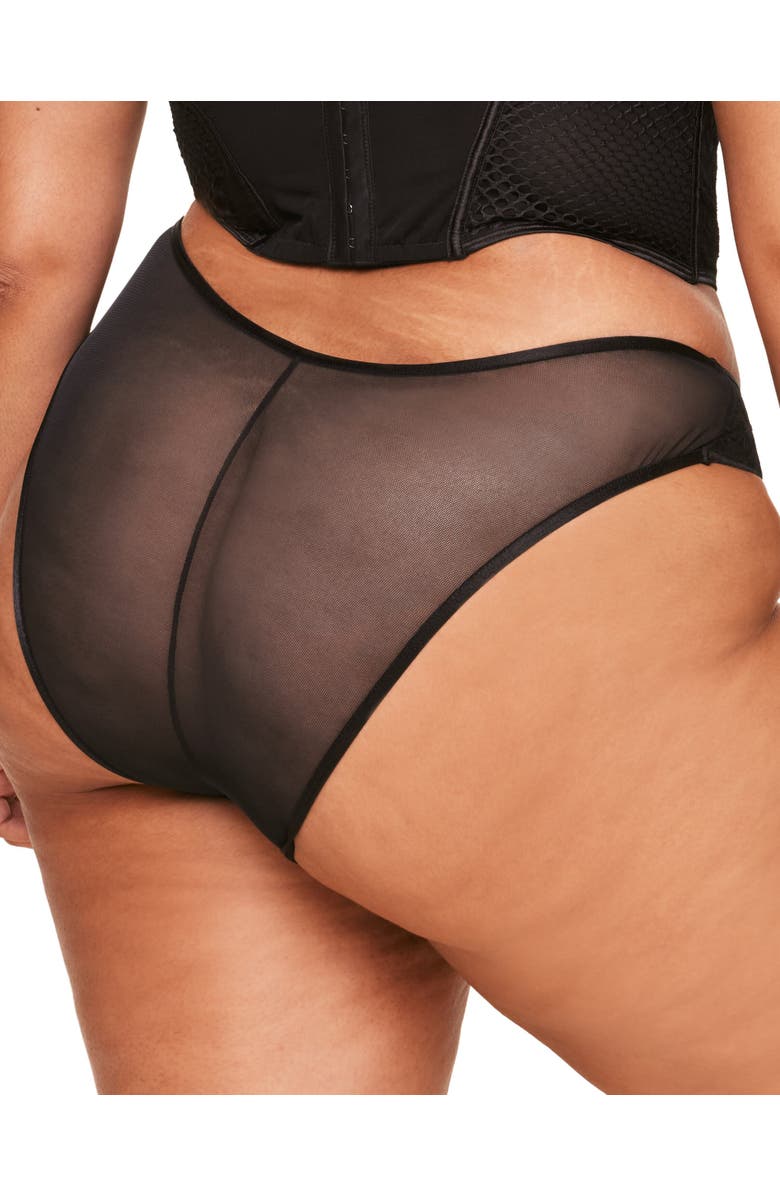 Adore Me Dominika Cheeky Panties, Alternate, color, Black