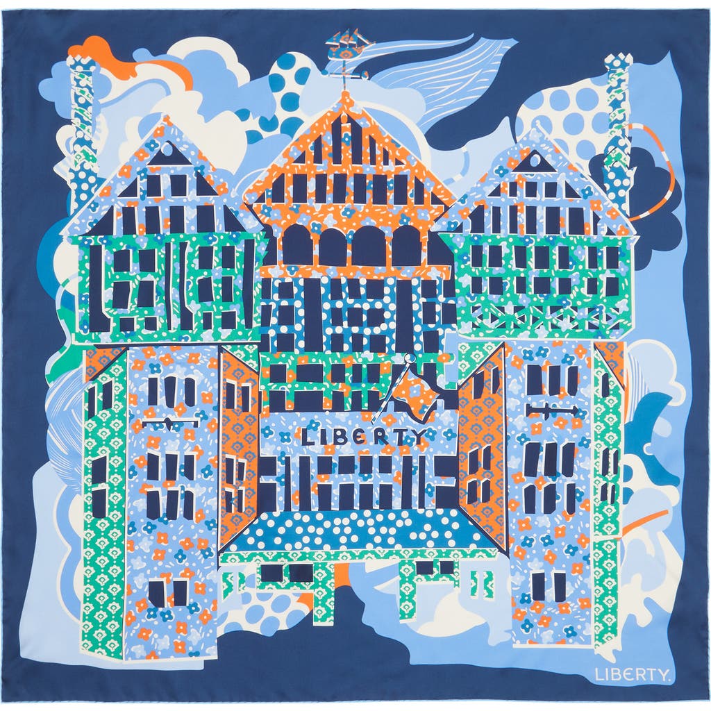 Liberty London Tudor Patchwork Silk Square Scarf