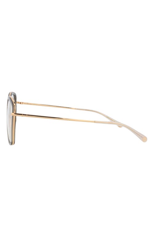 Pomellato 53mm Square Optical Glasses In Grey/gold