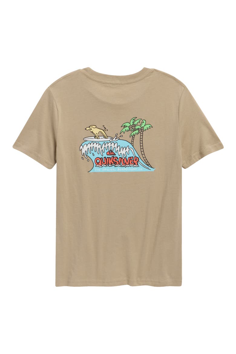 Kids' Dog Wave Graphic Cotton T-Shirt, Alternate, color, SENECA ROCK