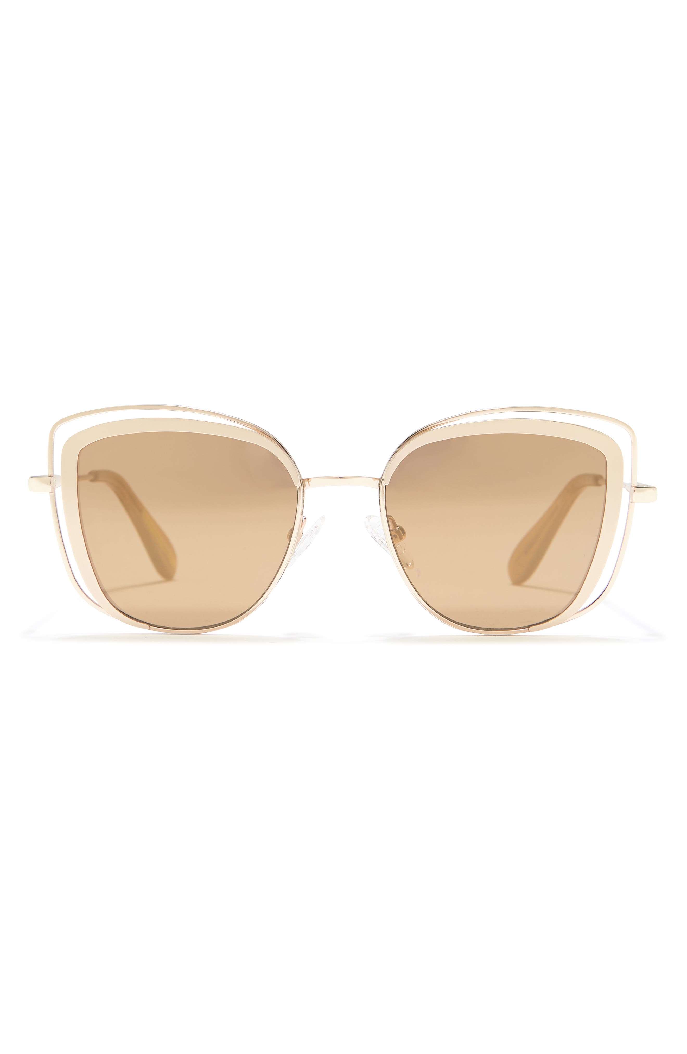 BCBGMAXAZRIA 53mm Vented Cat Eye Sunglasses