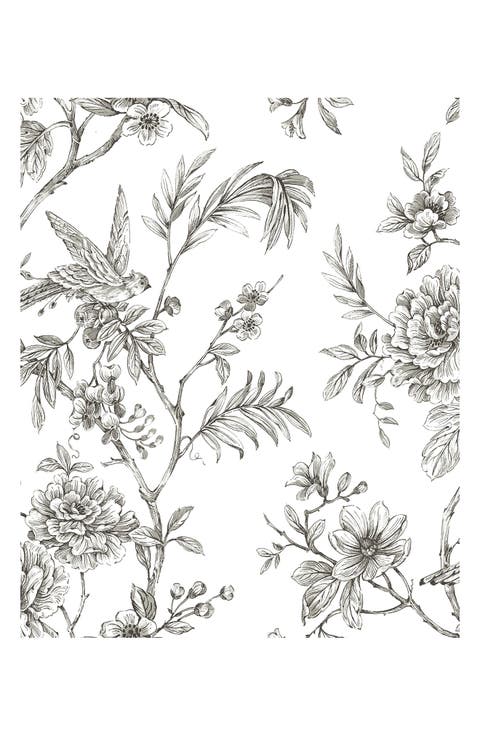 Charcoal Longwood Peel & Stick Wallpaper