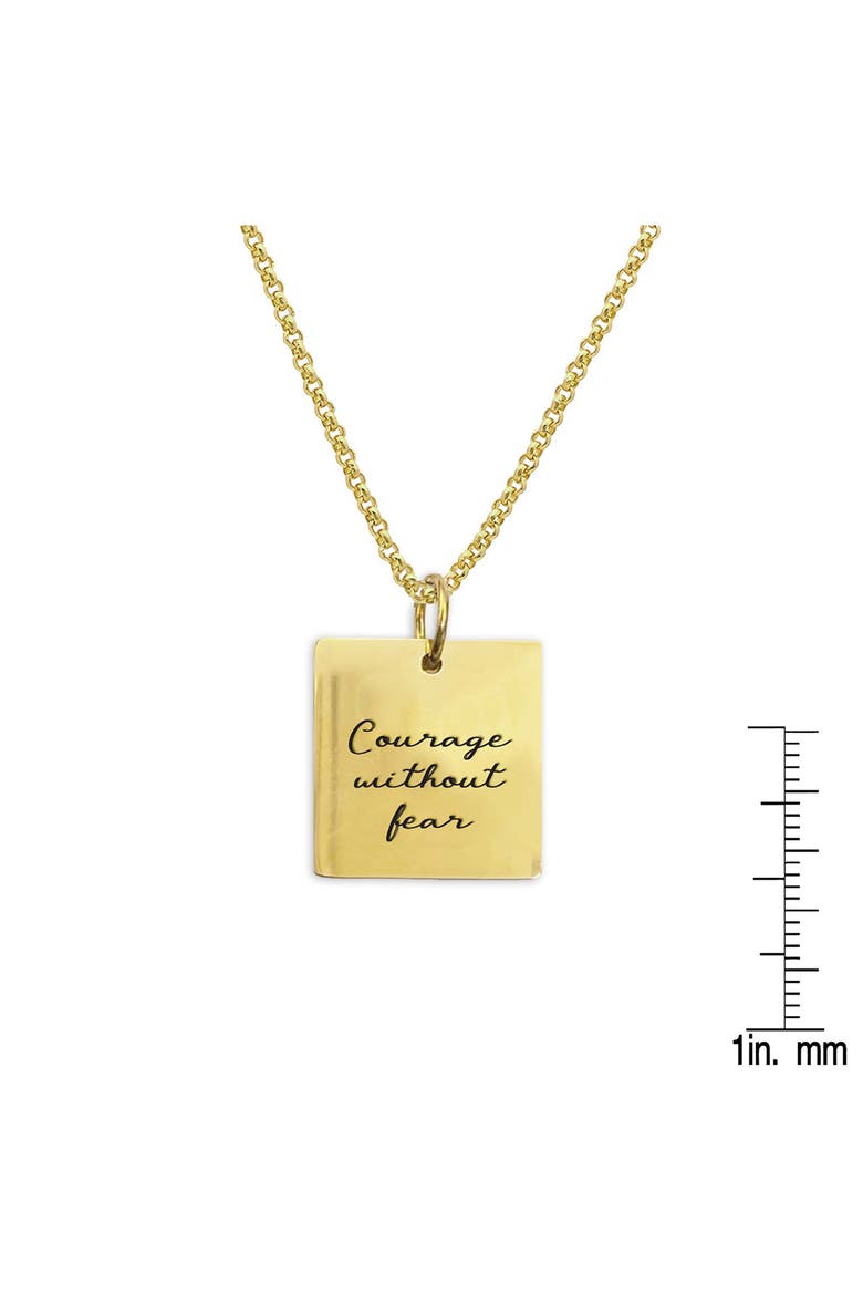 Script Pendant Necklace, Alternate, color, GOLD