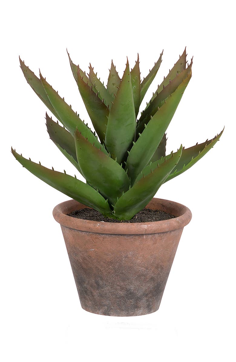 A & B Home Artificial Agave Cactus Plant, Main, color, Green