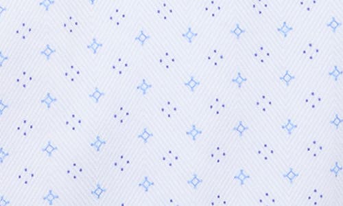 David Donahue Trim Fit Microprint Dress Shirt In Blue