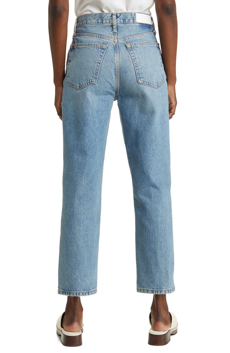 Re/Done '70s Ultra High Waist Stove Pipe Jeans, Alternate, color,