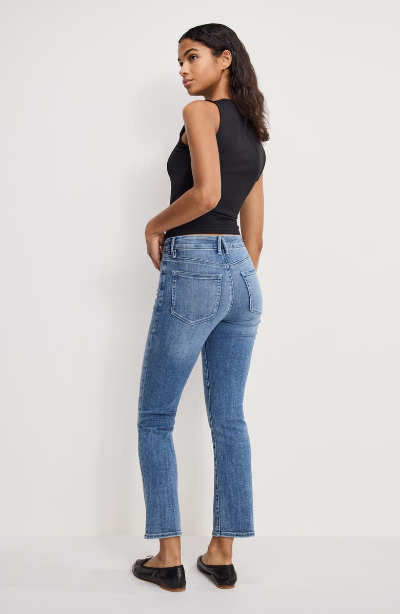 Good American Good Legs Ankle Straight Leg Jeans, Alternate, color, Indigo1154