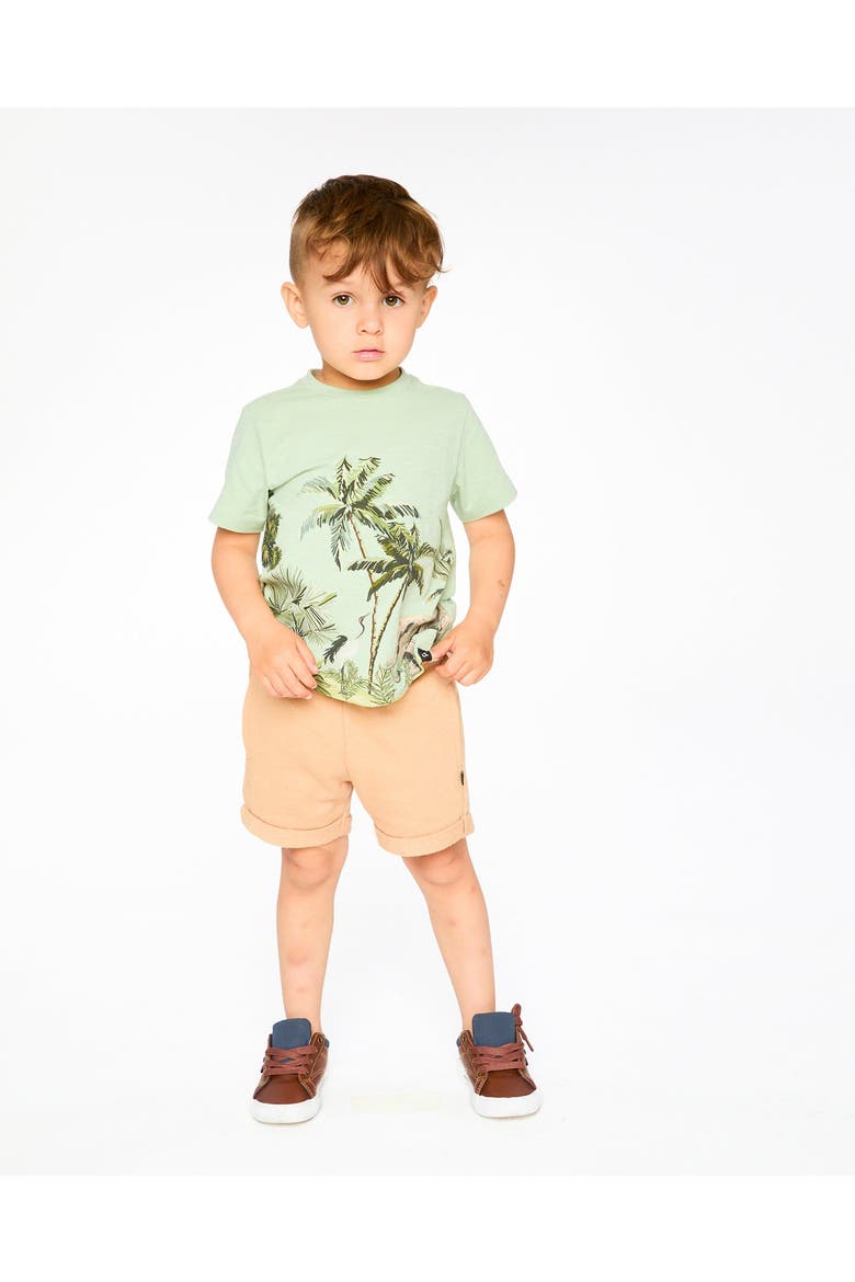 Organic Cotton Safari Print Short Sleeves T-Shirt, Alternate, color, Mint Green