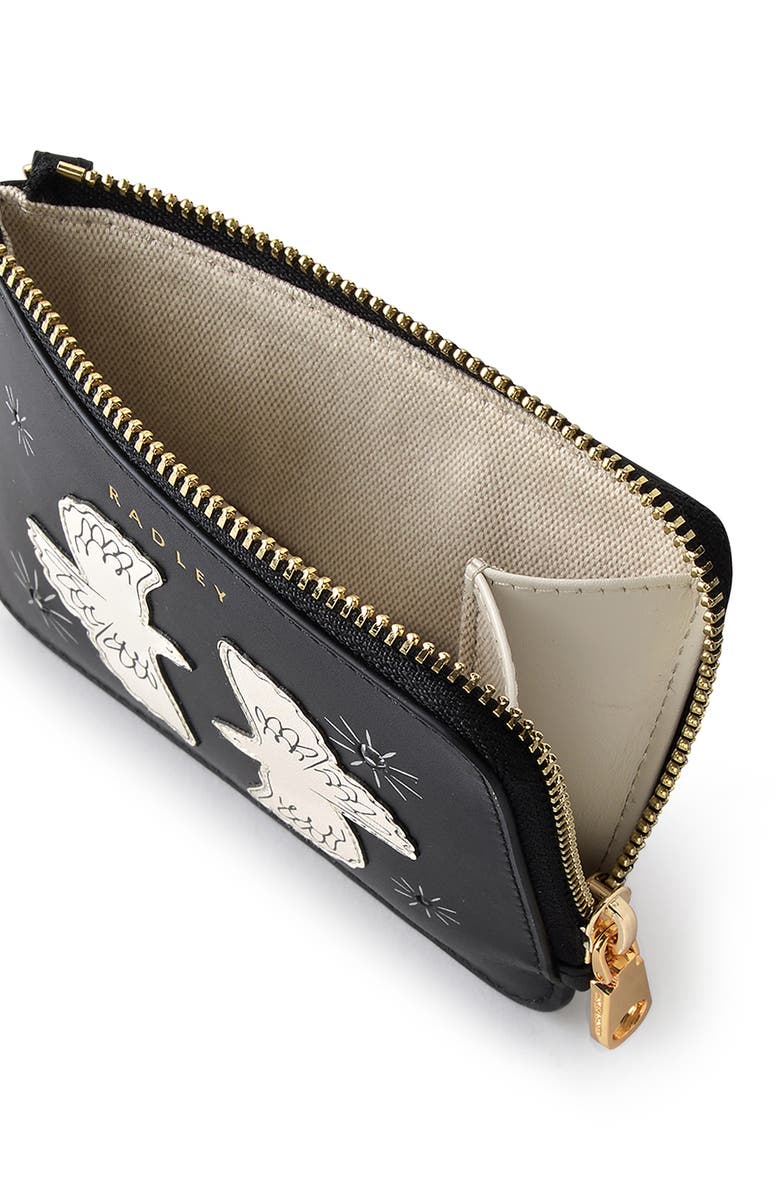 Radley Two Turtle Doves Bifold Wallet, Alternate, color, Black