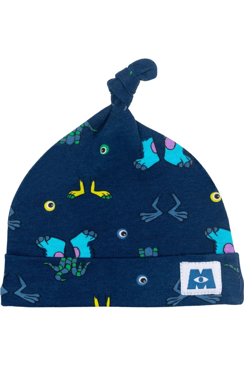 Pixar Bodysuit Pants and Hat Set, Alternate, color, Mike Sulley Lime Navy