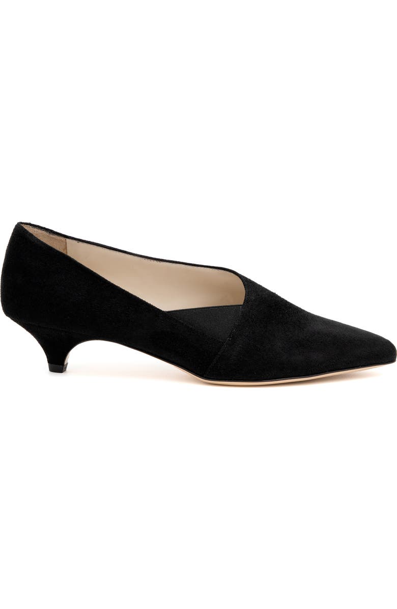 Amalfi by Rangoni Ammit Pointed Toe Kitten Heel Pump, Alternate, color, Black Cashmere