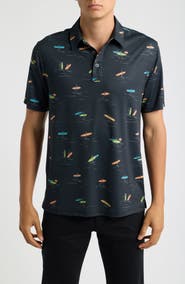 Kahala Surf Check Performance Polo