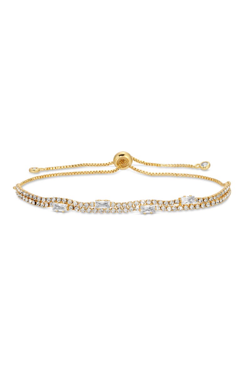 Nova Set of 2 Cubic Zirconia Slider Bracelets, Alternate, color, GOLD