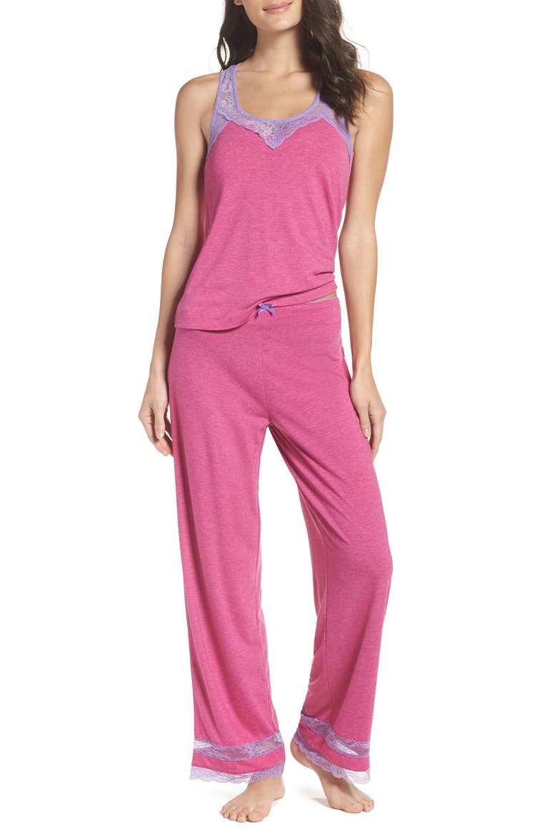 Intimates Lazy Sunday Pajamas, Main, color, HEATHER BLISS