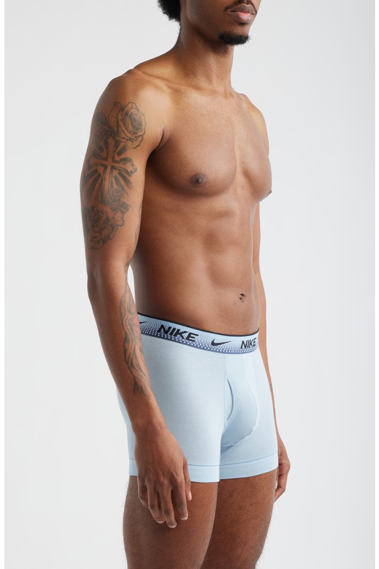 Dri-FIT Essential Assorted 3-Pack Stretch Cotton Trunks, Alternate, color, BLUE ASSORTED