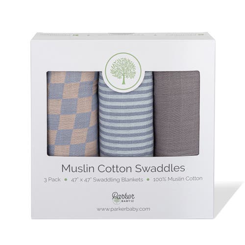 Parker Baby Co. Swaddle Set In Gray