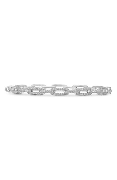 Stax 18K Gold Chain Link Bracelet with Diamonds