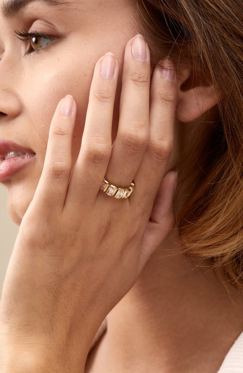 Set & Stones Bryn Cubic Zirconia Band Ring, Alternate, color, Gold