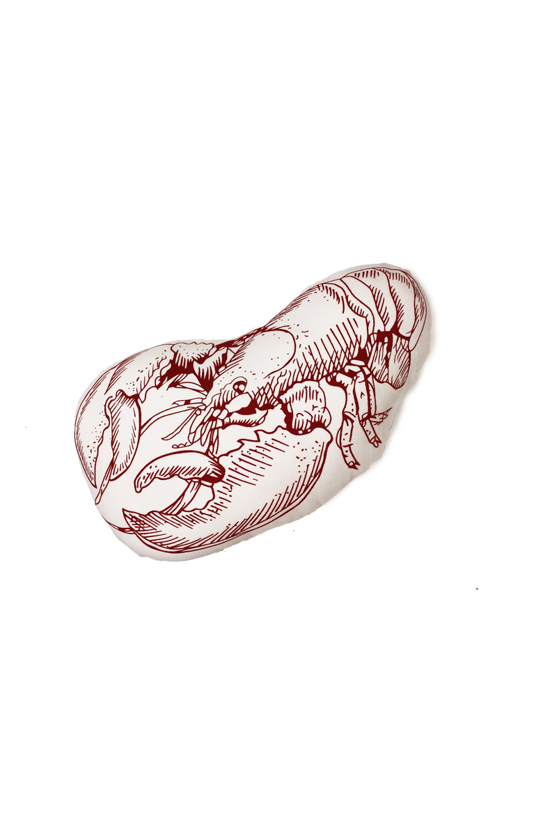 Lobster Cotton Blend Mini Accent Pillow 10" x 16", Main, color, Red