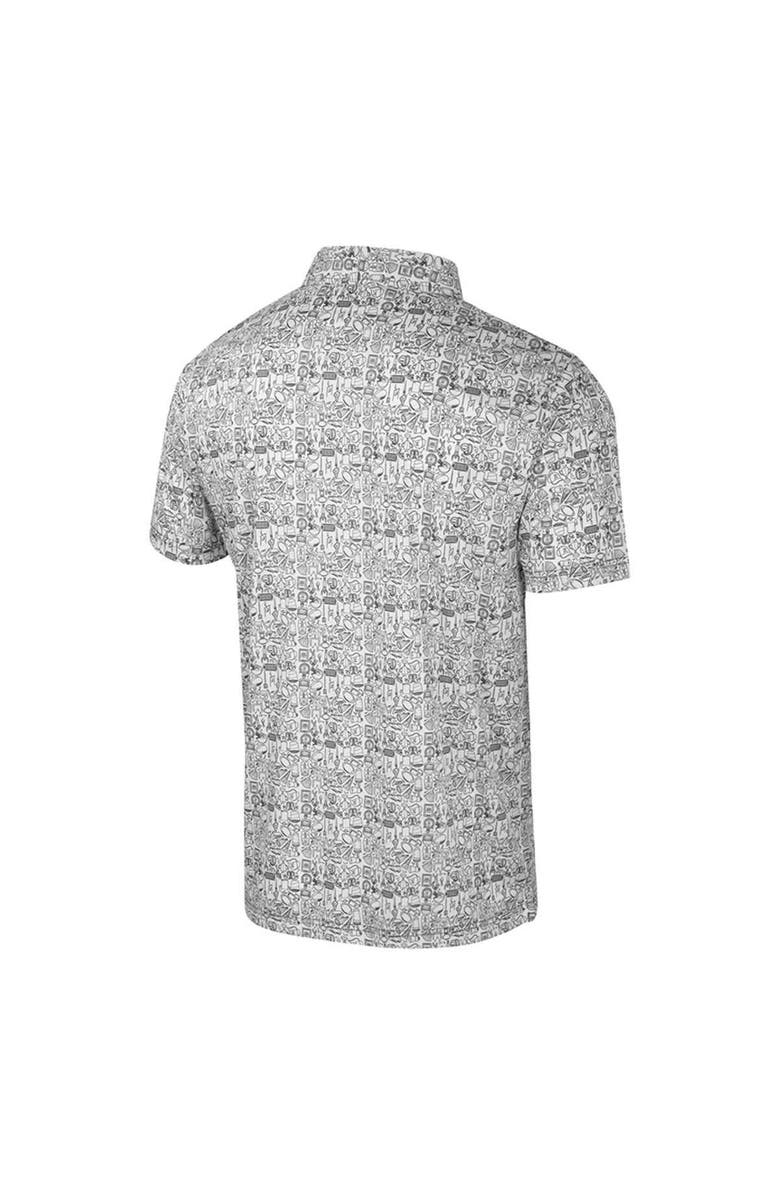 COLOSSEUM Men's Colosseum Black/White Iowa Hawkeyes Big & Tall Allover Polo, Alternate, color, Black