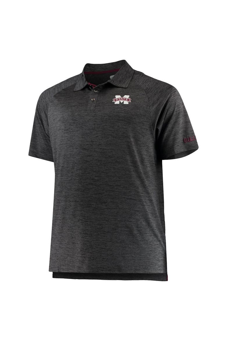 Men's Colosseum Black Mississippi State Bulldogs Big & Tall Down Swing Polo, Alternate, color, Black