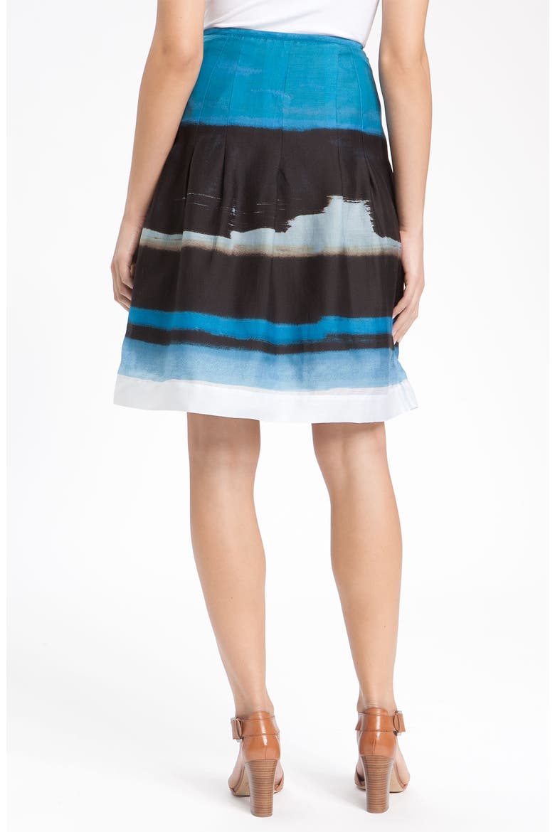 Nic + Zoe 'Painted Stripe Flirt' Skirt, Alternate, color, BLUE MULTI
