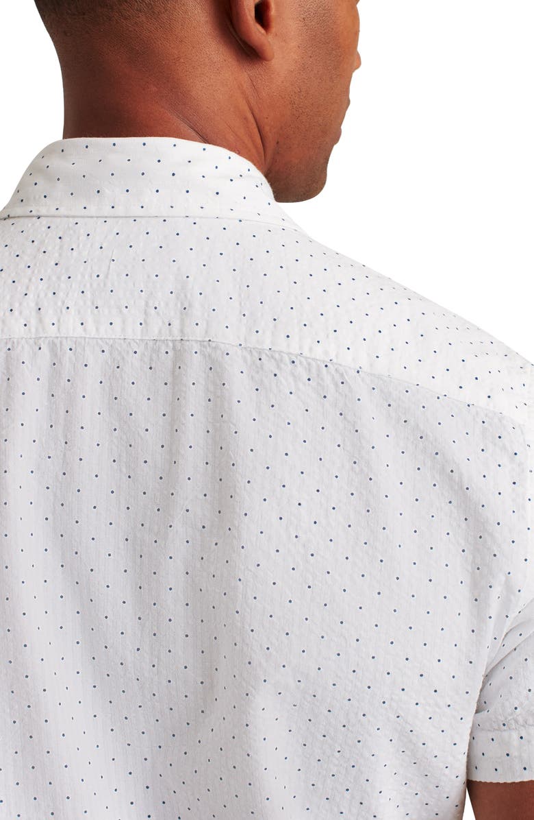Bonobos Riviera Slim Fit Dot Short Sleeve Button-Up Shirt, Alternate, color, 