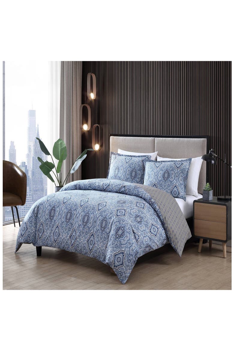 Milan Cotton Duvet Cover Set, Main, color, BLUE