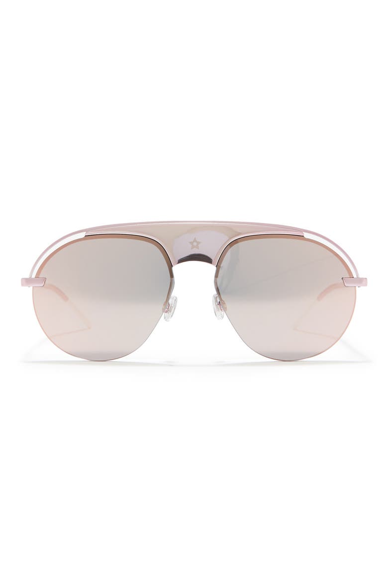 Evolution 2 60mm Aviator Sunglasses, Main, color, PINK