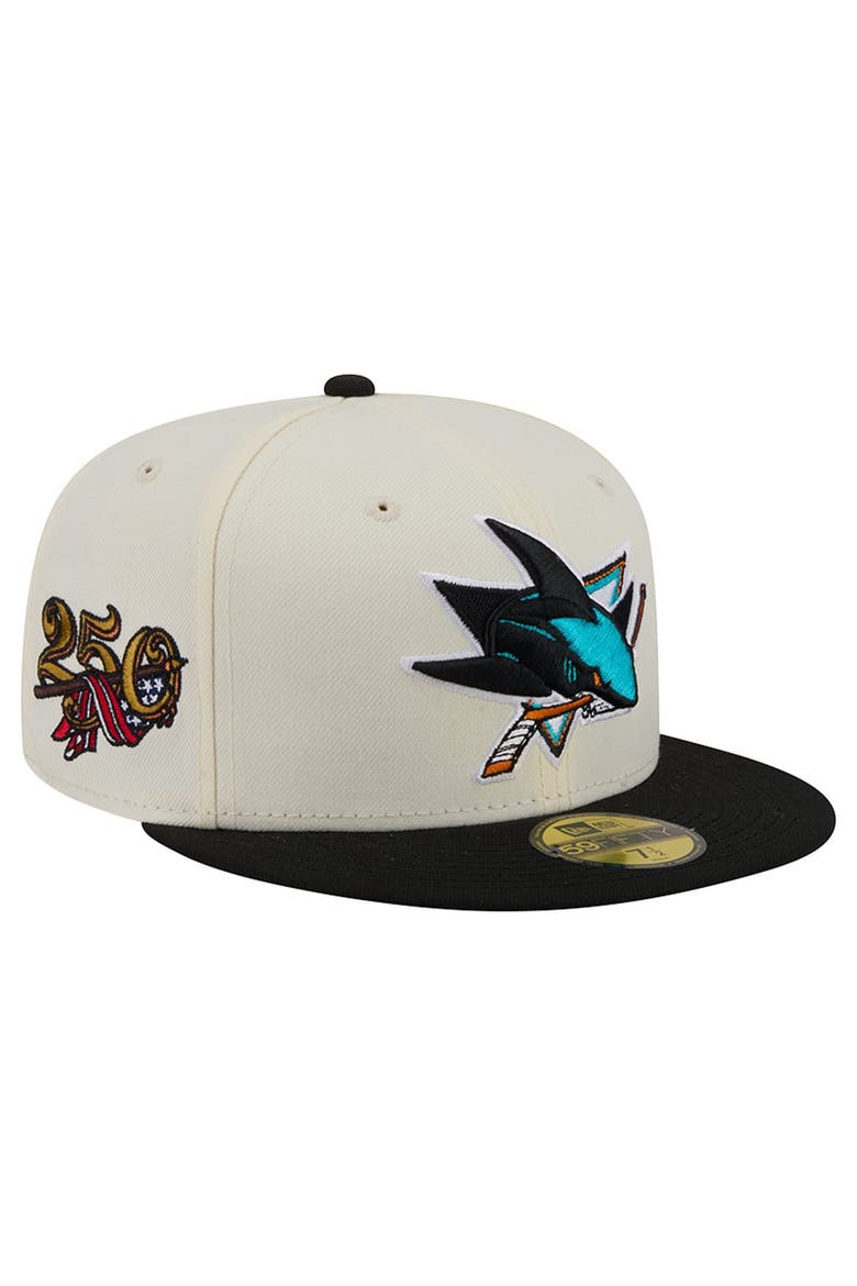 Men's New Era  Cream San Jose Sharks America's 250th Two-Tone 59FIFTY Fitted Hat, Main, color, Cream