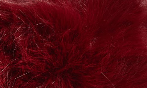 Tasha Extra Fluffy Faux Fur Bucket Hat In Burgundy
