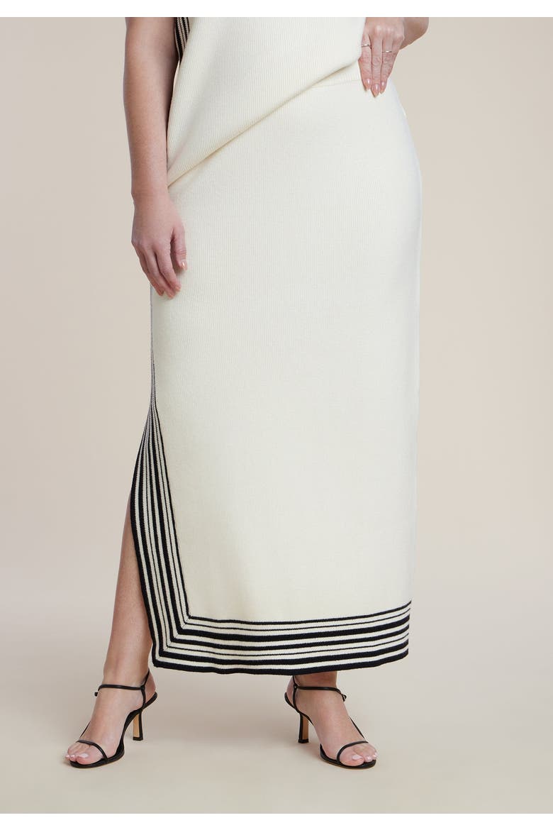 Stripe Detail Sweater Maxi Skirt, Alternate, color, FRAMED