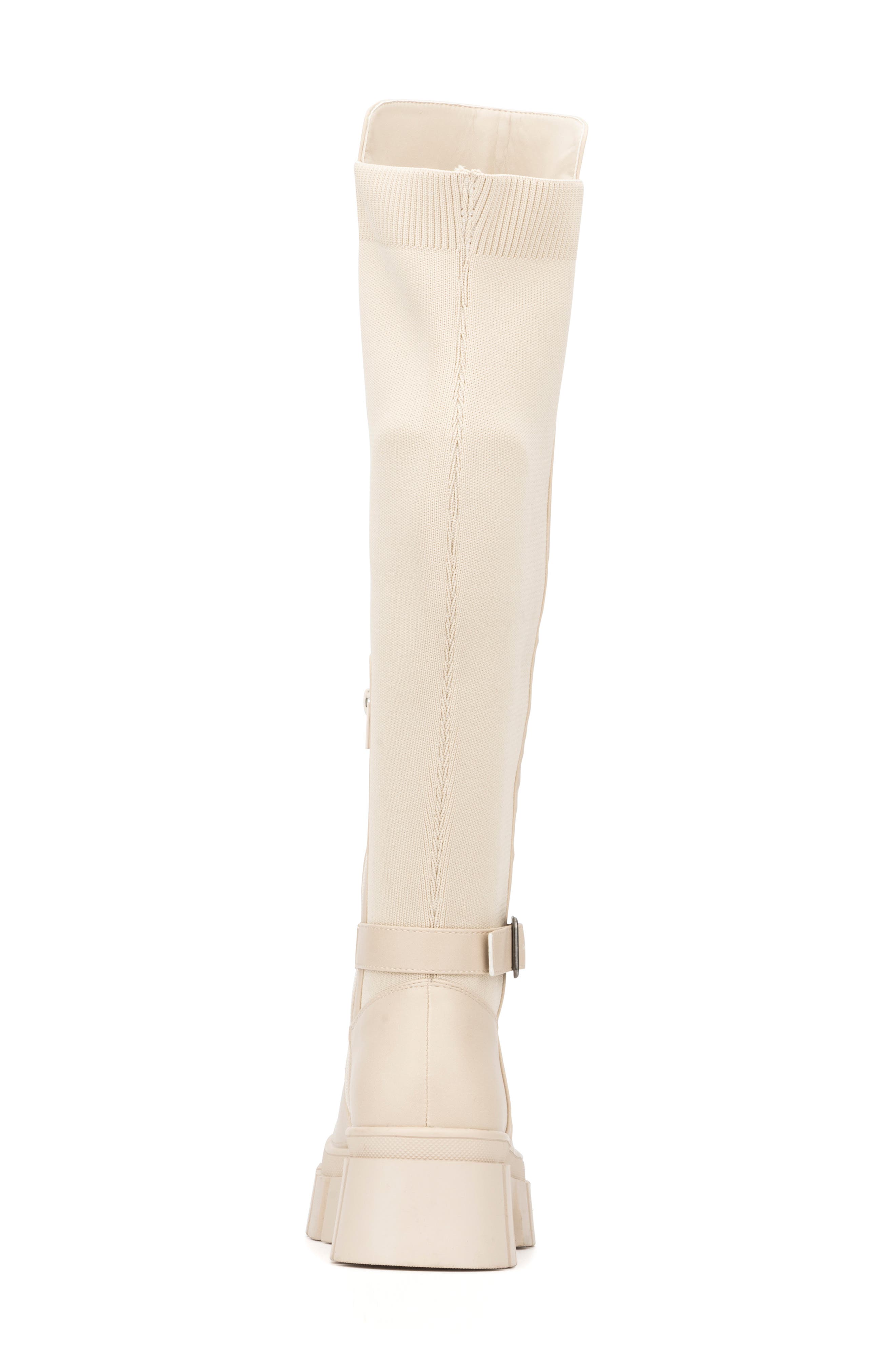 NEW YORK AND COMPANY Sara Lug Sole Boot, Alternate, color, Bone