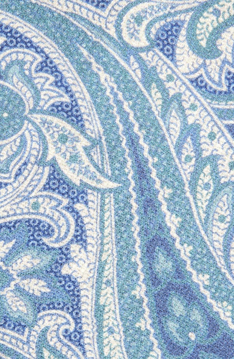 David Donahue Paisley Silk Tie, Alternate, color, Petrol